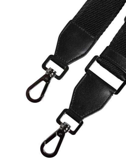 Dolce & Gabbana Schwarze solide Polyester Tasche Handle Schulterriemen