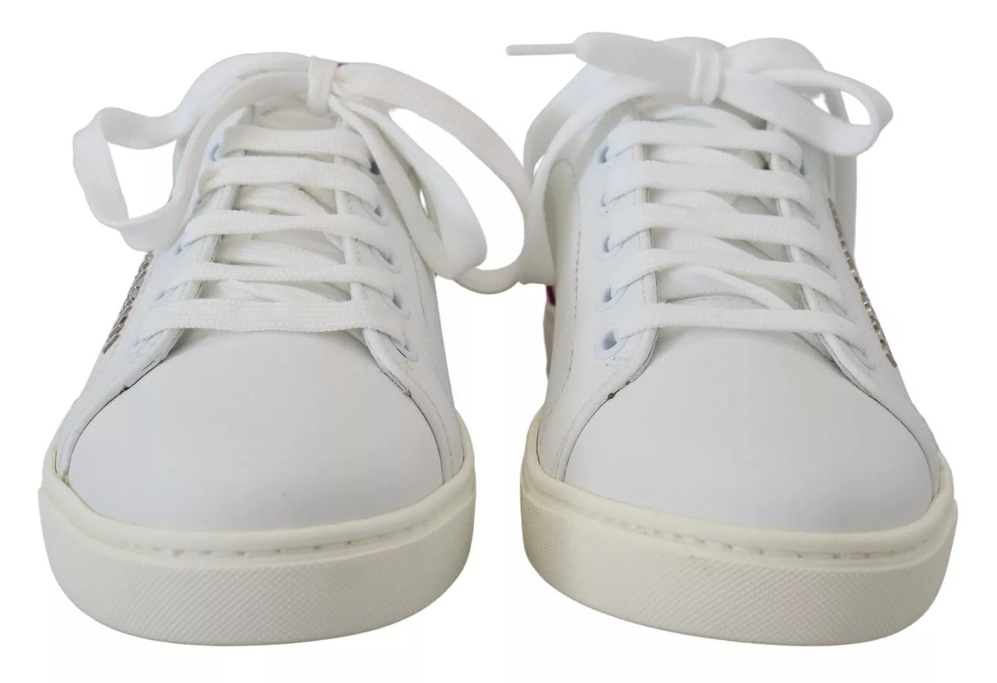 Dolce & Gabbana Weiß Klassische Turnschuhe Frauen Leder Schuhe