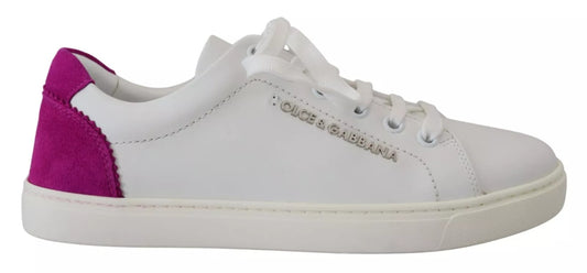 Dolce & Gabbana Weiß Klassische Turnschuhe Frauen Leder Schuhe