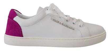 Dolce & Gabbana Weiß Klassische Turnschuhe Frauen Leder Schuhe