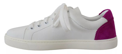 Dolce & Gabbana Weiß Klassische Turnschuhe Frauen Leder Schuhe