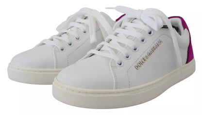Dolce & Gabbana Weiß Klassische Turnschuhe Frauen Leder Schuhe