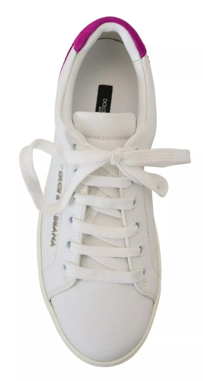 Dolce & Gabbana Weiß Klassische Turnschuhe Frauen Leder Schuhe