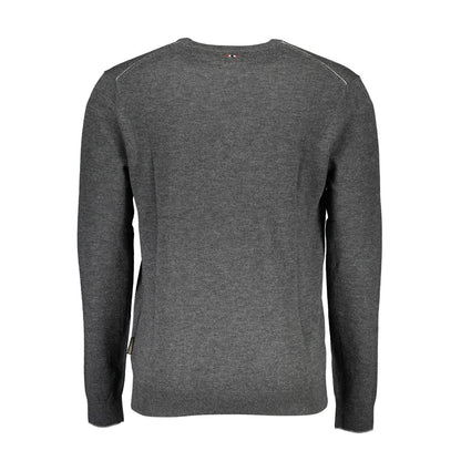 Napapijri Grauer Pullover aus Wolle für Männer