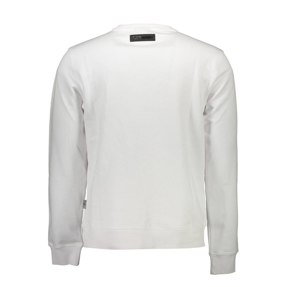 Plein Sport Weißer Baumwollpullover für Männer