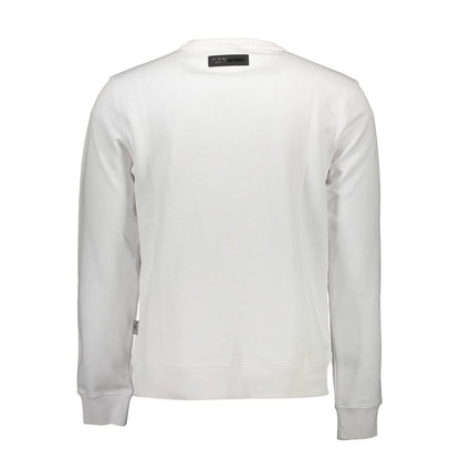Plein Sport Weißer Baumwollpullover für Männer