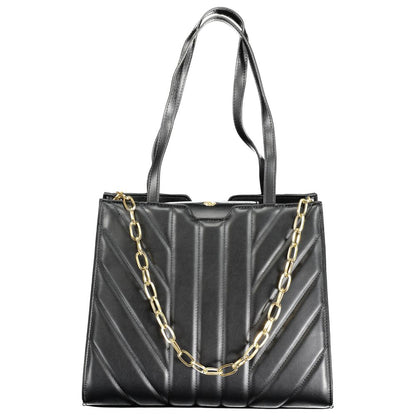 Mario Valentino Schwarze Polyethylen-Handtasche