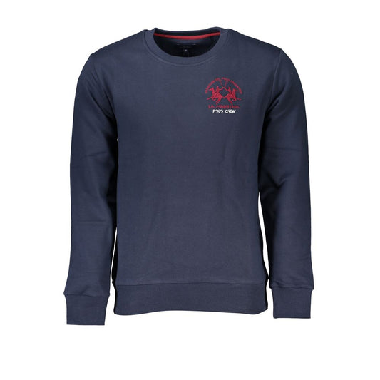 La Martina Blauer Baumwollpullover für Männer