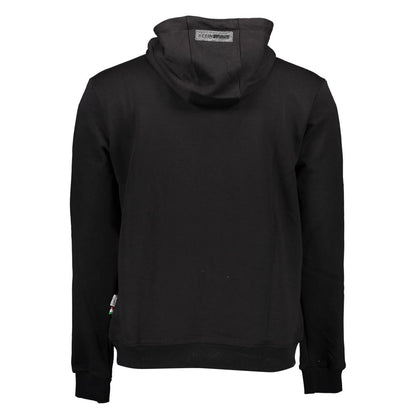 Plein Sport Schwarzer Baumwollpullover mit Kapuze für Männer