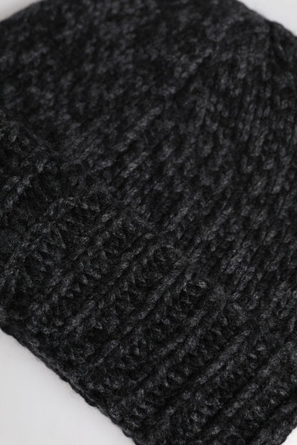 Dolce & Gabbana Graue Kaschmir-Strickmütze Winter Beanie