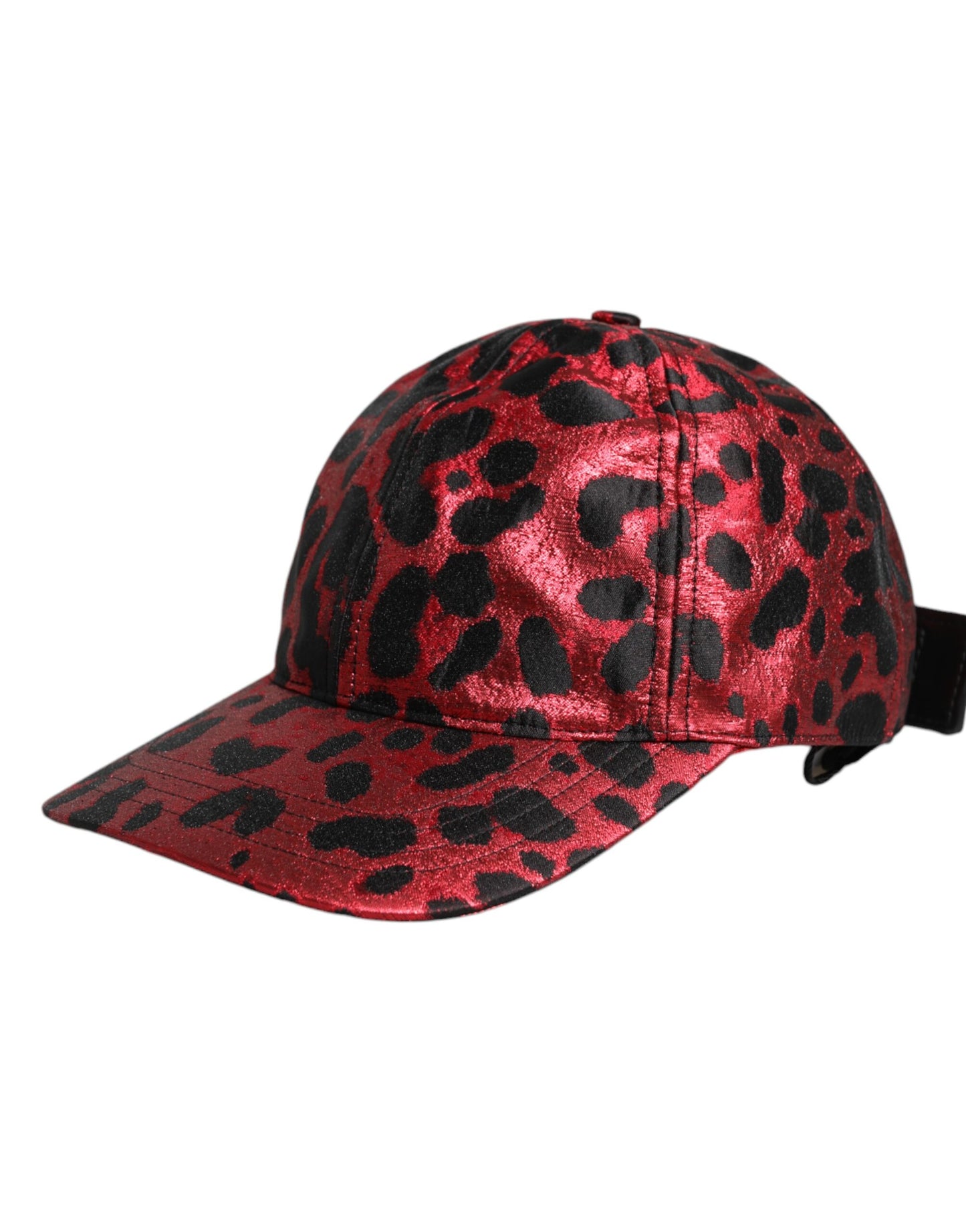 Dolce & Gabbana Rote Leopard DG Logo 6 Panels Baseballmütze