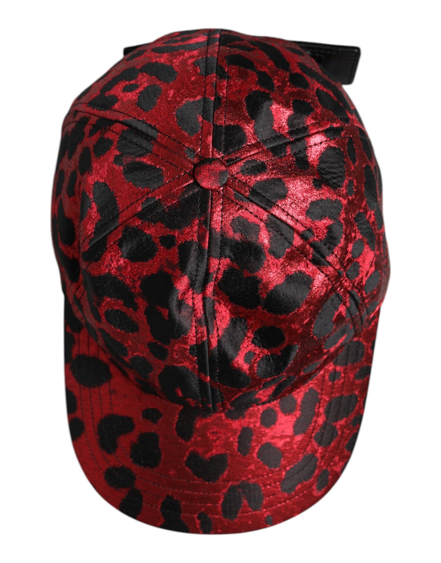 Dolce & Gabbana Rote Leopard DG Logo 6 Panels Baseballmütze