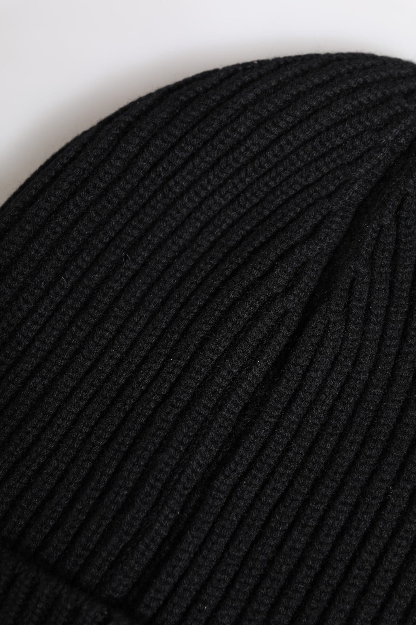 Dolce & Gabbana Schwarze Kaschmir-Strickmütze Winter Beanie