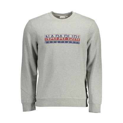 Napapijri Grauer Baumwollpullover für Männer