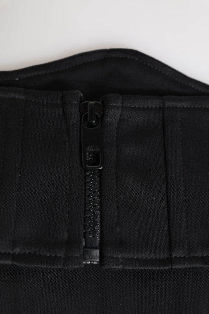 Dolce & Gabbana Schwarzer Baumwolltaille Smokinggürtel Kummerbund