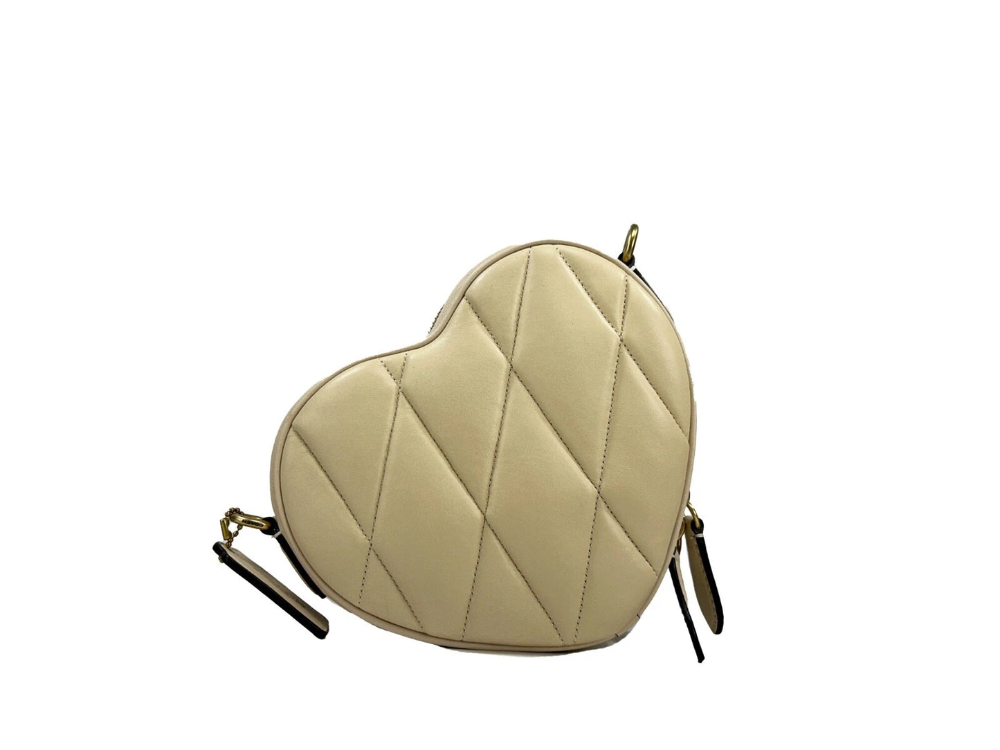 COACH Herz kleine gesteppte Leder Crossbody Tasche Geldbörse