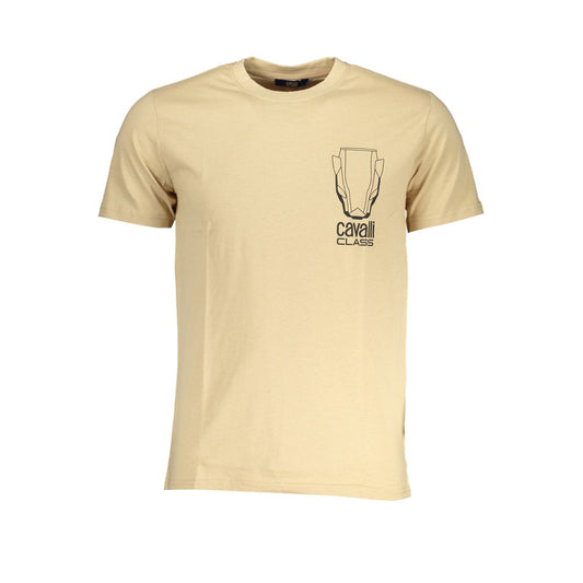 Cavalli Class T-Shirt aus beiger Baumwolle