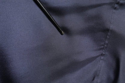 Dolce & Gabbana Dunkelblaues Seidenhemd im Zweireiherlook