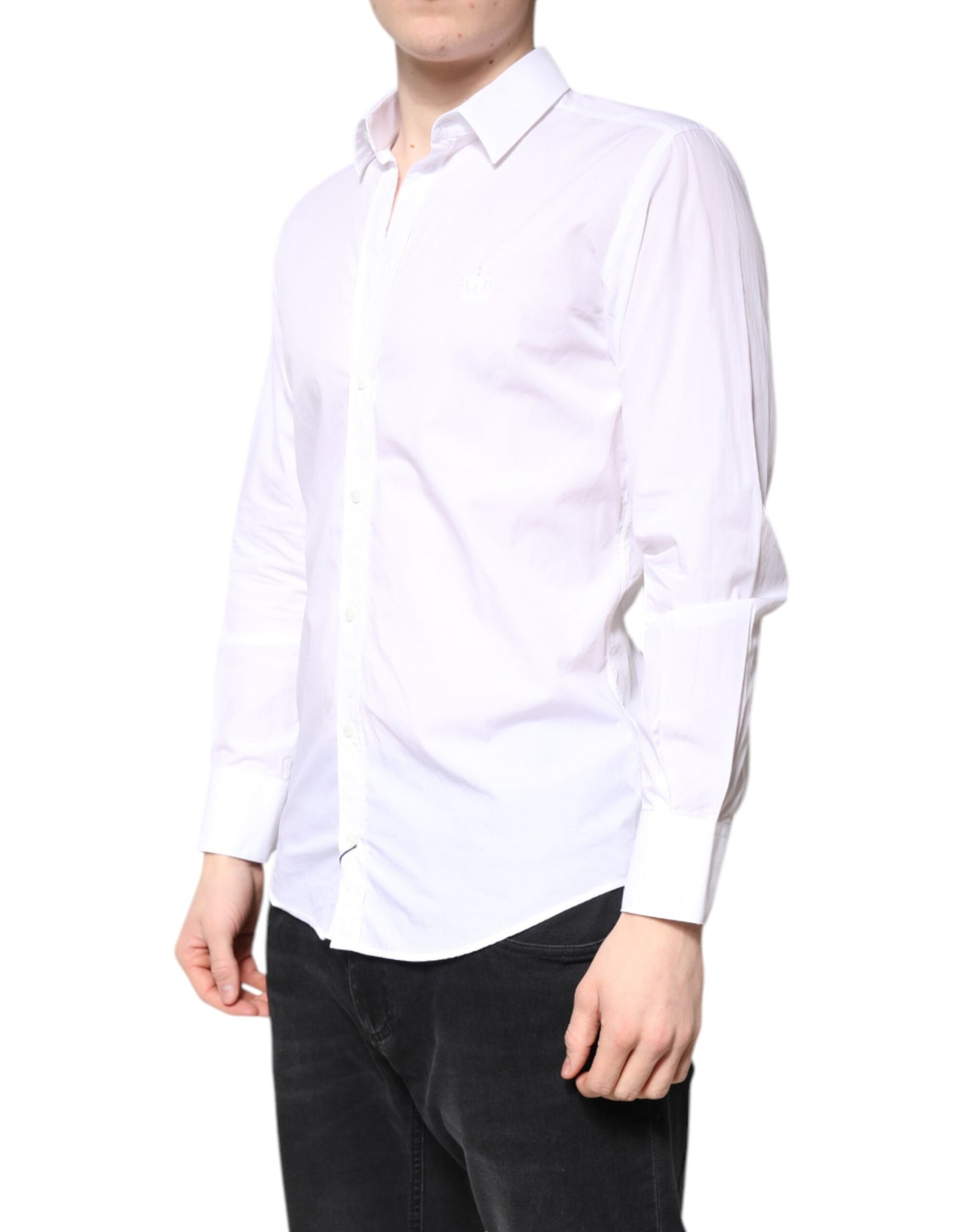 Dolce & Gabbana Weißes MARTINI Hemd aus Baumwolle für Herren