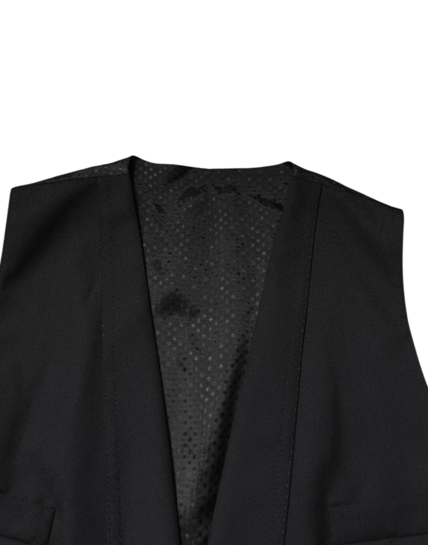 Dolce & Gabbana Schwarzer einreihiger formeller Blazer mit Weste