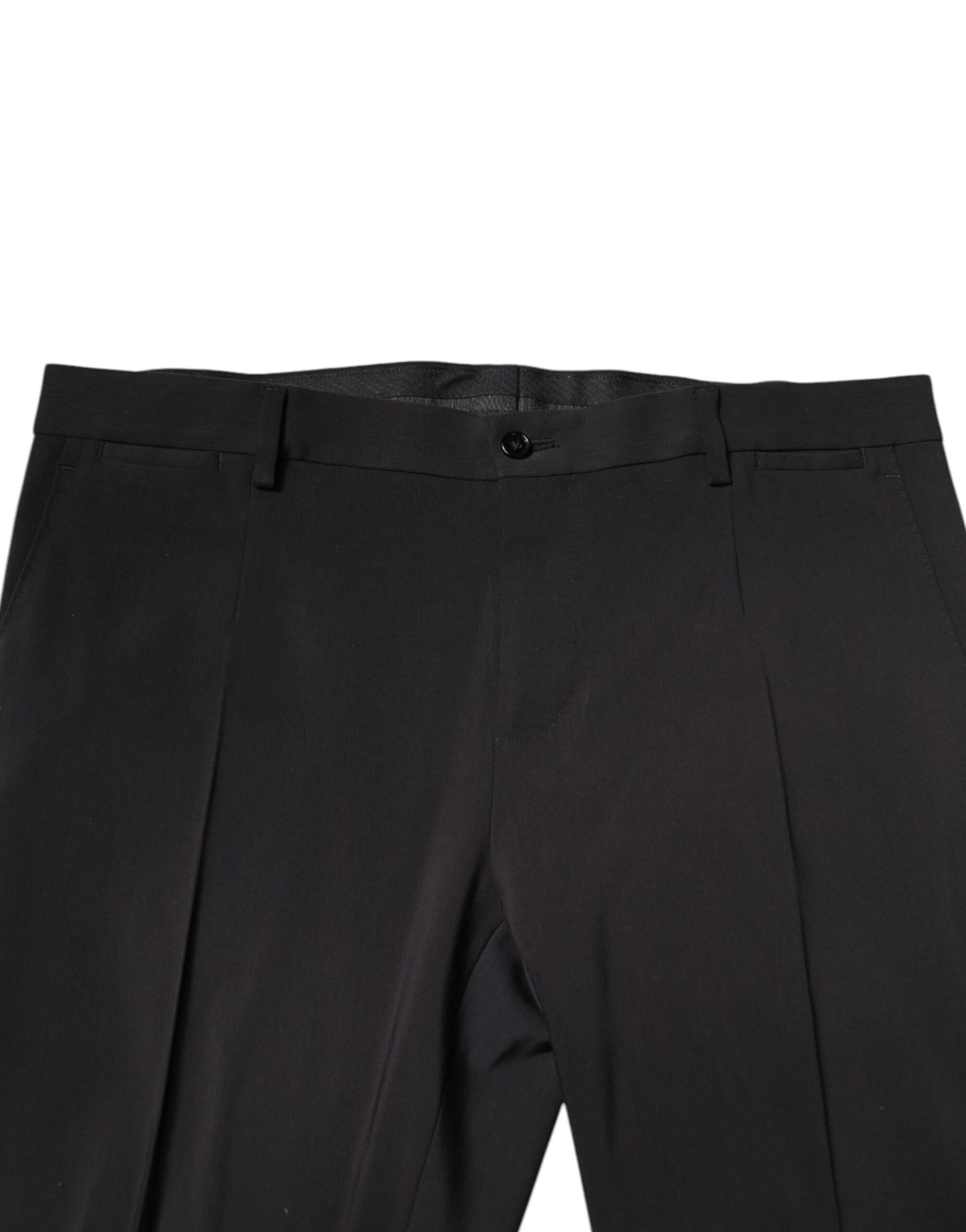 Dolce & Gabbana Schwarzer einreihiger 2-teiliger Anzug aus Wolle