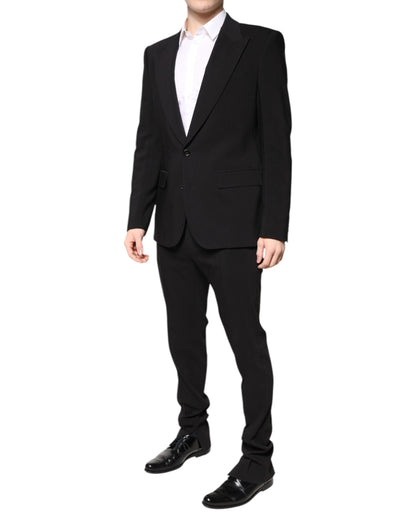 Dolce & Gabbana Multicolor Polyester Jacquard 2 Stück Anzug