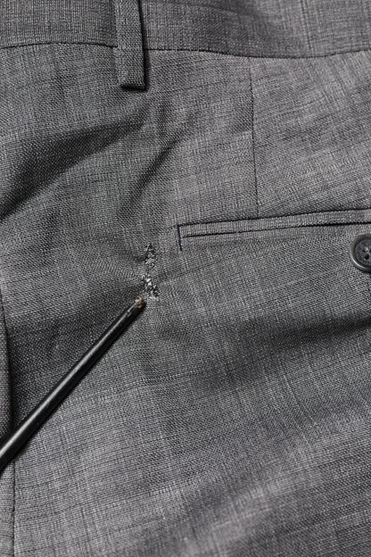Dolce & Gabbana Grauer einreihiger 2-teiliger Anzug aus Wolle