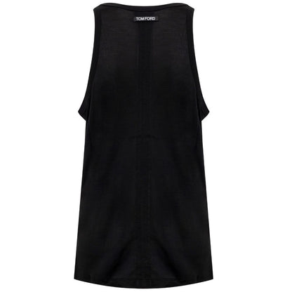 Tom Ford Schwarzes Seidentank-Top