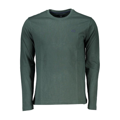 La Martina Elegantes grünes T-Shirt mit Rundhalsausschnitt und Stickerei