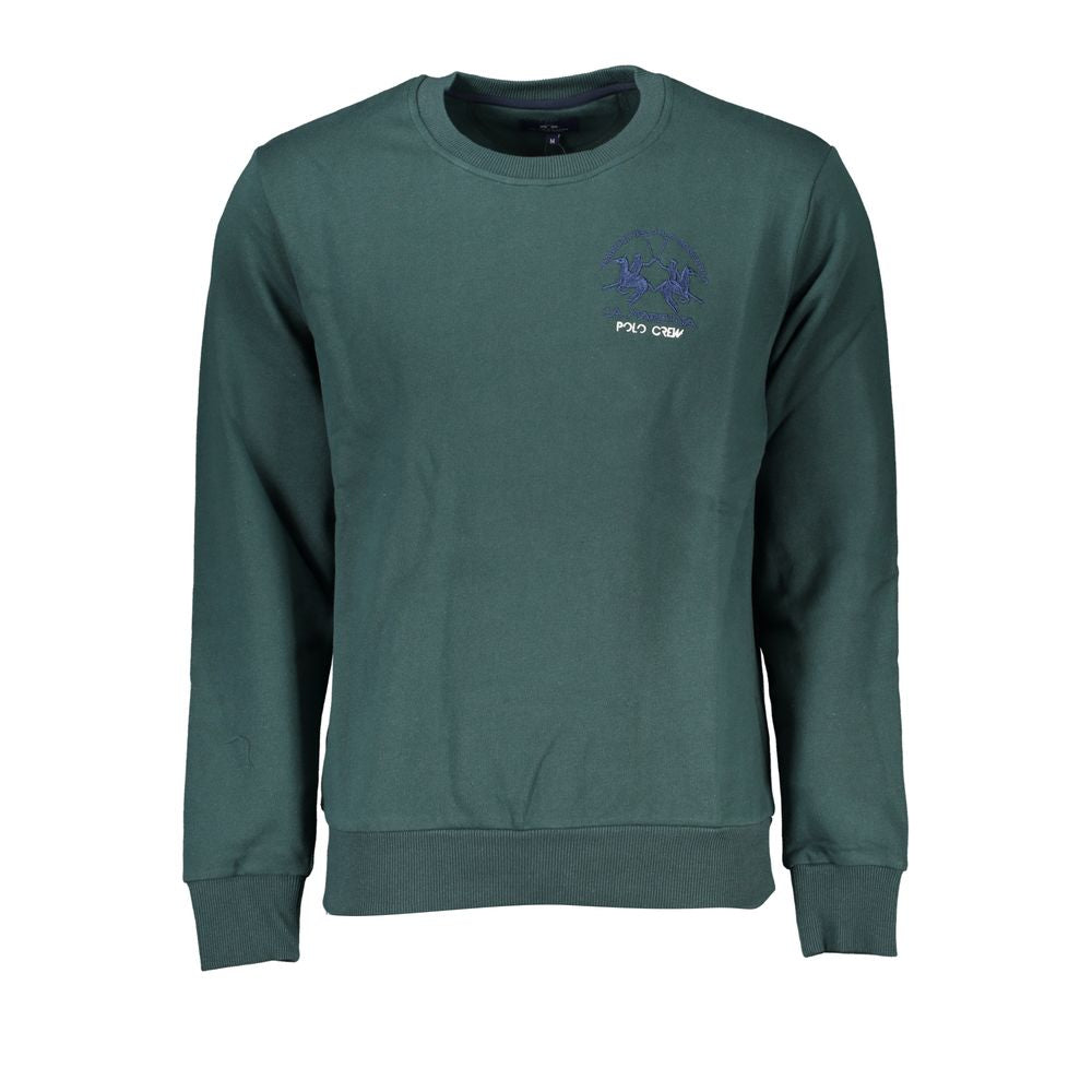 La Martina Grüner Baumwollpullover für Männer