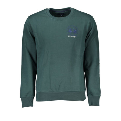La Martina Grüner Baumwollpullover für Männer