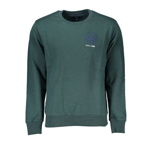 La Martina Grüner Baumwollpullover für Männer