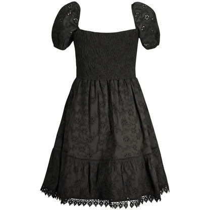 Guess Jeans Schwarzes Baumwollkleid für Frauen