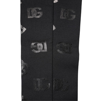 Dolce & Gabbana Schwarze DG-Logo-Monogramm-Wollstretch-Armstulpen