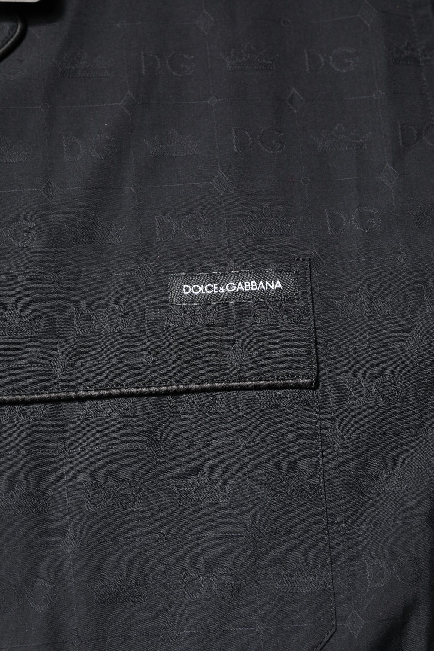Dolce & Gabbana Schwarzer Baumwoll-Pyjama für Männer Schlafanzug