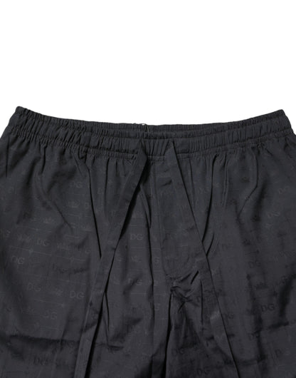 Dolce & Gabbana Schwarzer Baumwoll-Pyjama für Männer Schlafanzug
