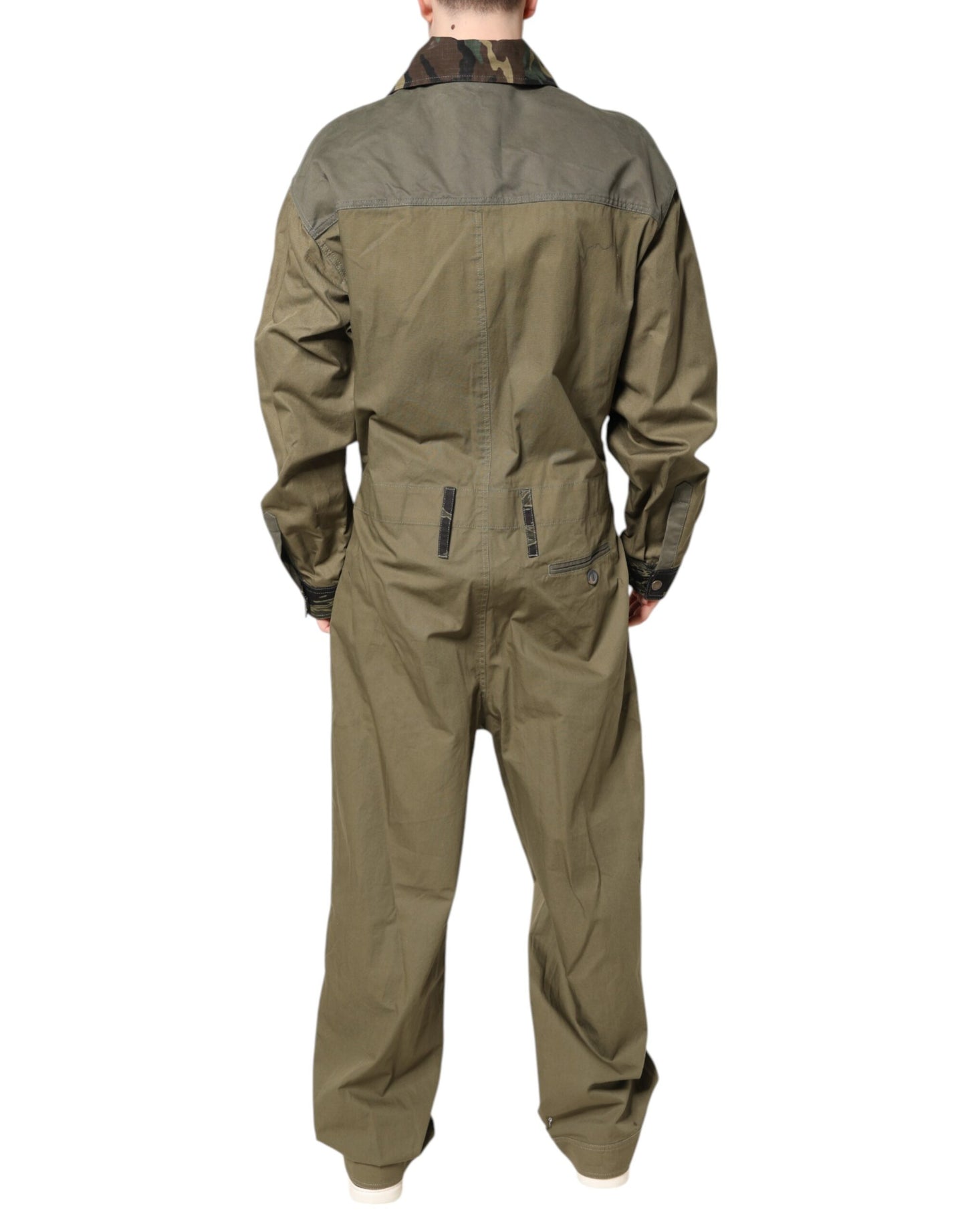 Dolce & Gabbana Braunes Baumwoll-Stretch-Hemd-Hose Freizeit-Set