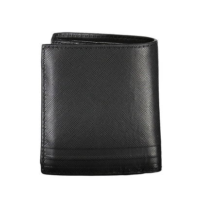 Tommy Hilfiger Schwarzes Leder Herren Portemonnaie