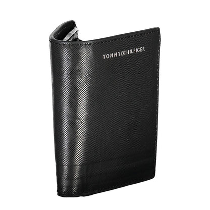Tommy Hilfiger Schwarzes Leder Herren Portemonnaie