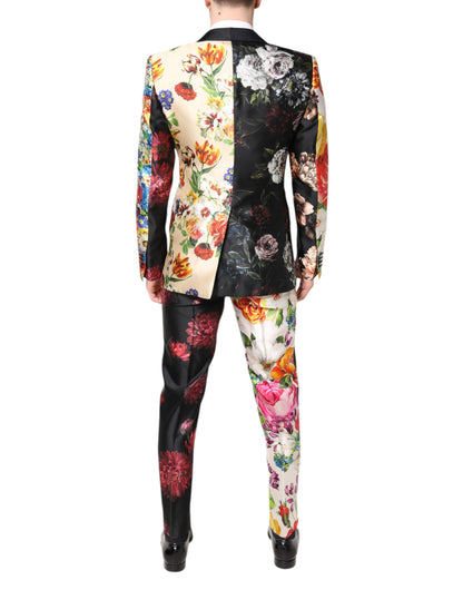 Dolce & Gabbana Multicolor Floral SICILIA Seide 3 Stück Anzug