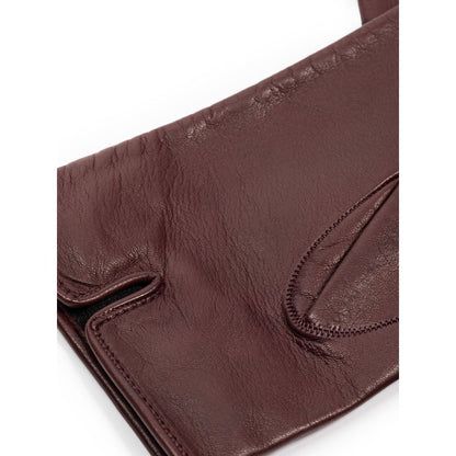 Dolce & Gabbana Burgunderfarbener Lederhandschuh