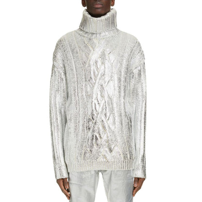 Balmain Brauner Rollkragenpullover aus Wolle für Männer