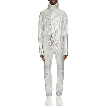 Balmain Brauner Rollkragenpullover aus Wolle für Männer