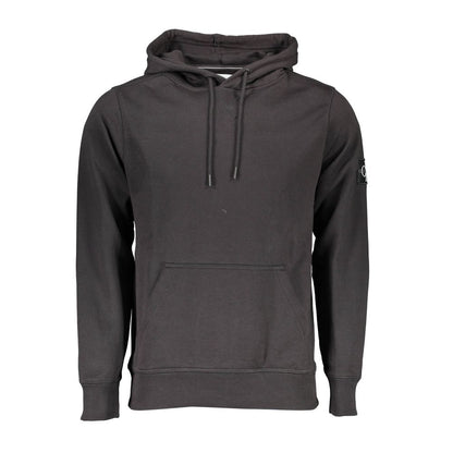 Calvin Klein Schwarzer Baumwollpullover für Männer mit Kapuze