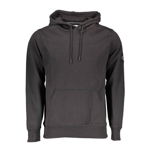 Calvin Klein Schwarzer Baumwollpullover für Männer mit Kapuze