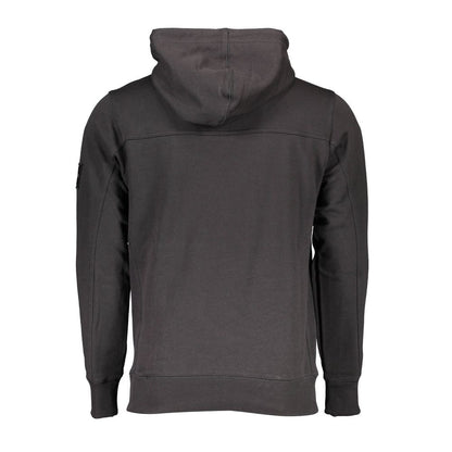 Calvin Klein Schwarzer Baumwollpullover für Männer mit Kapuze