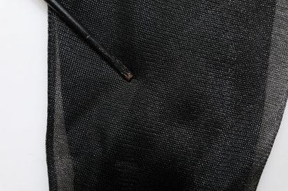 Dolce & Gabbana Schwarzer Logo-Pullover mit gestricktem Rundhalsausschnitt