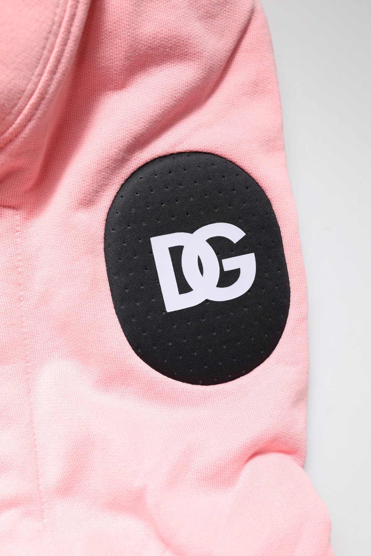 Dolce & Gabbana Rosa Baumwolle mit Kapuze Männer Sportswear Weste Pullover