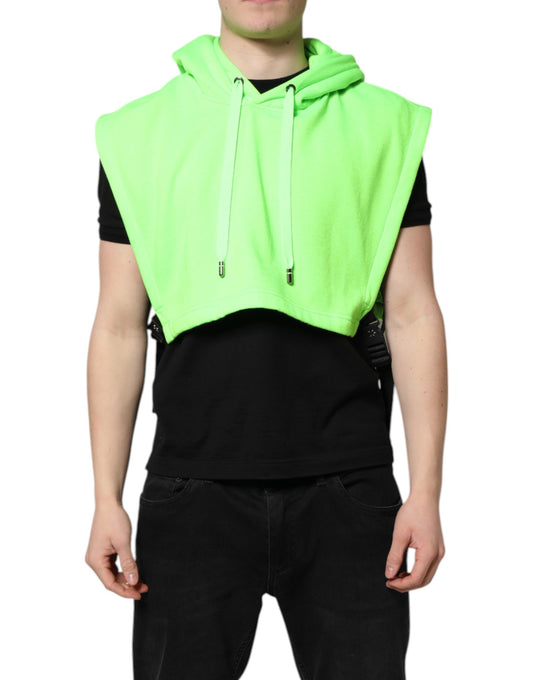 Dolce & Gabbana Grüner Polyester Pullover mit Kapuze für Sportbekleidung