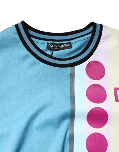 Dolce & Gabbana Mehrfarbig bedrucktes Logo-T-Shirt mit kurzen Ärmeln